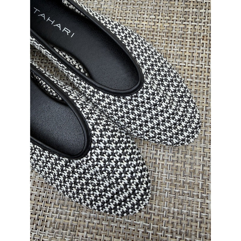 Women's Tahari Sapporo Slip-On Ballet Flats Black/white Size 8.5 - Picture 4 of 8